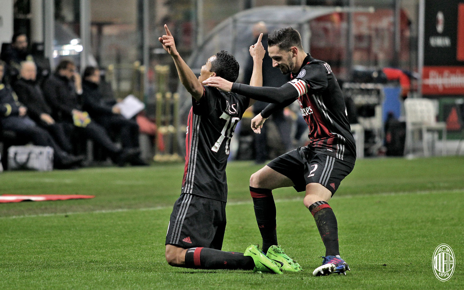 L'esultanza di Bacca durante Milan-Chievo