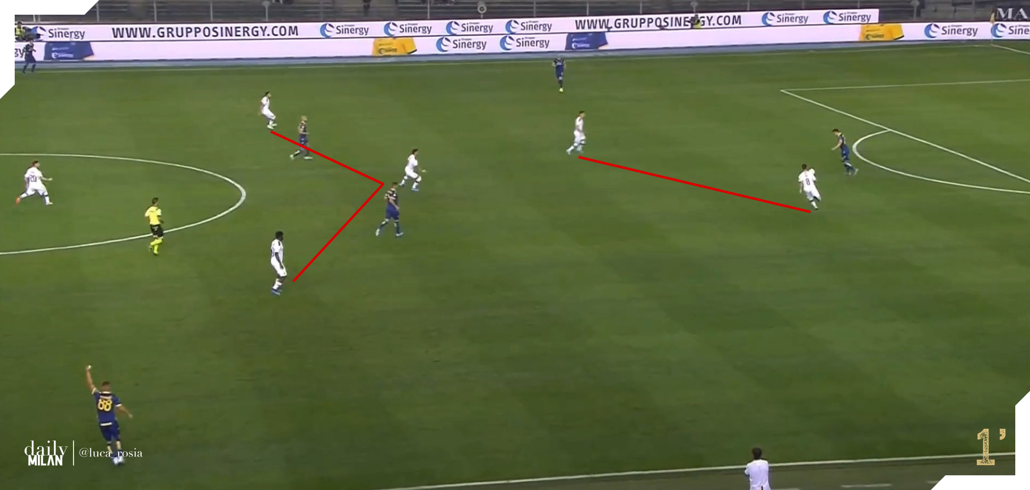 Tattica: Modulo 4-3-1-2 al primo minuto di gioco.