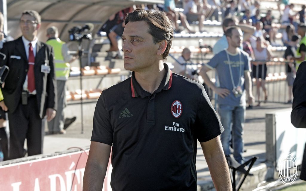 Vincenzo Montella durante un match amichevole. Fonte foto: A.C. Milan