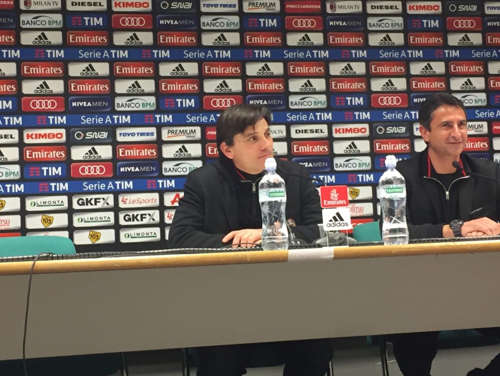 Vincenzo Montella in conferenza stampa