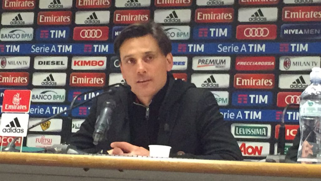 Montella in conferenza stampa al termine di Milan-Genoa