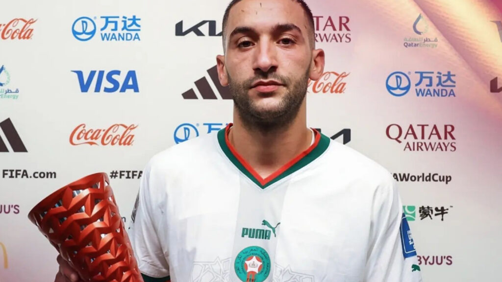 Hakim Ziyech MVP di Belgio-Marocco 0-2.