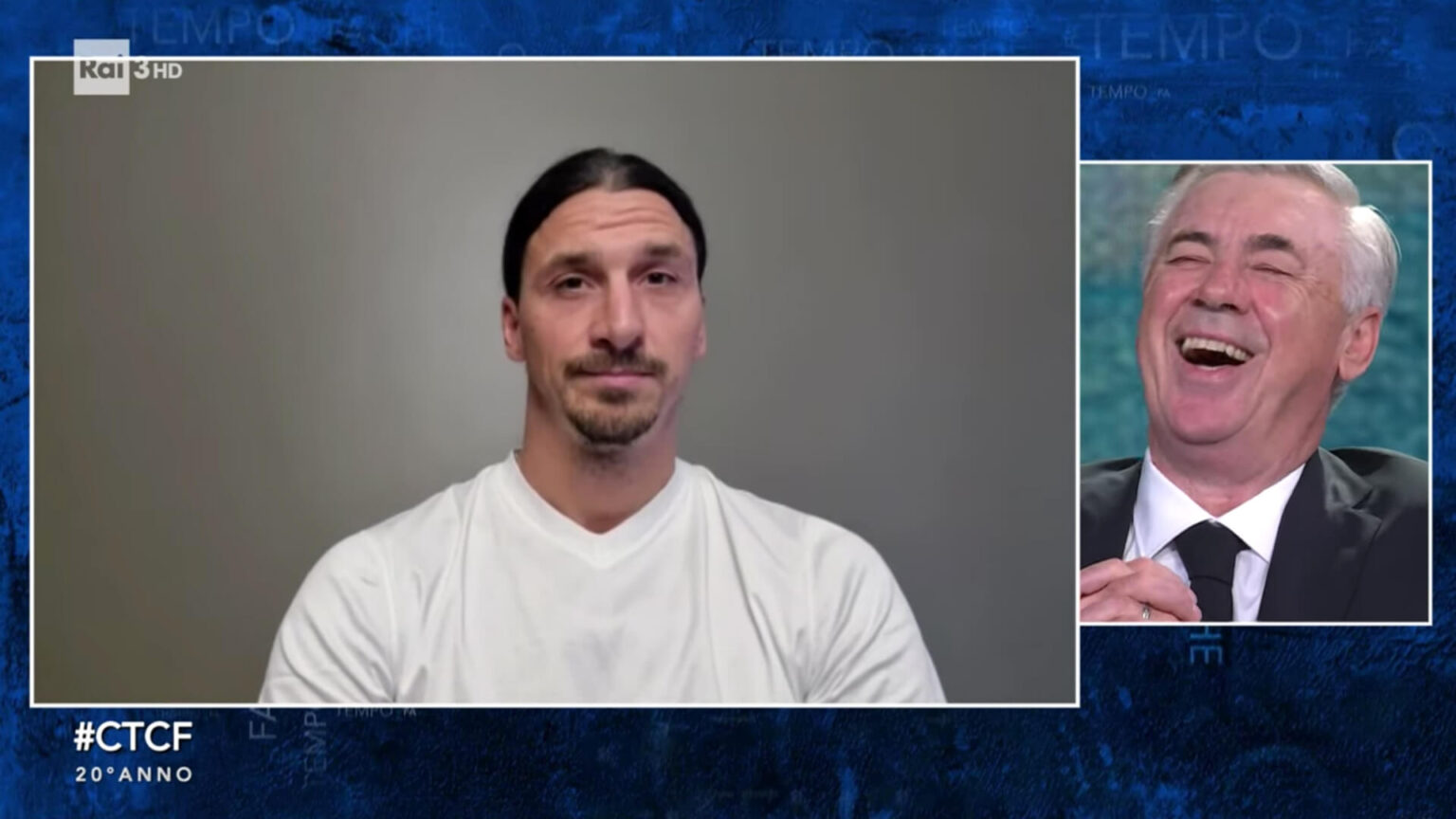Il siparietto tra Ibra e Ancelotti a Che Tempo Che Fa.