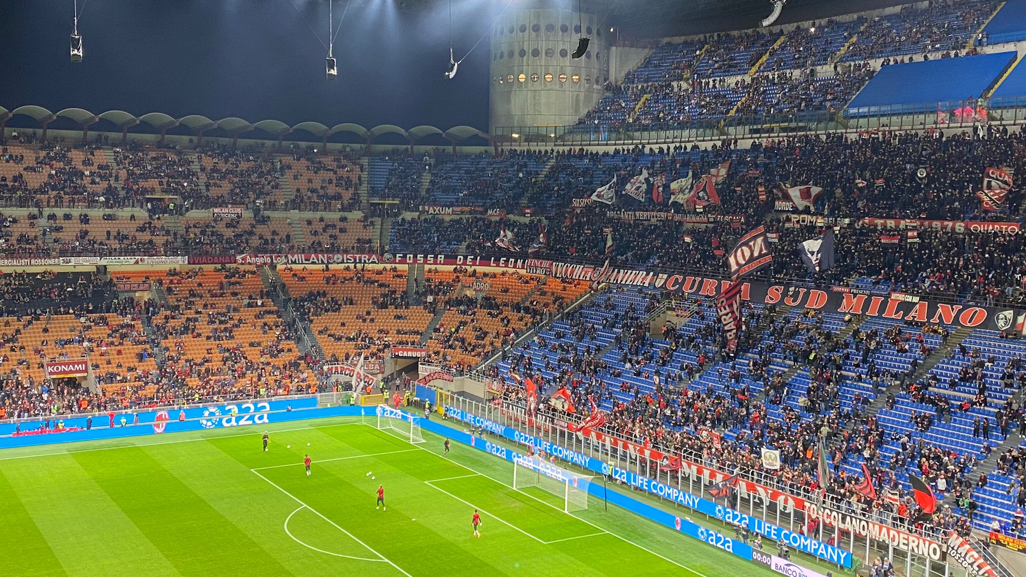 Milan-Spezia, la Curva Sud prende forma