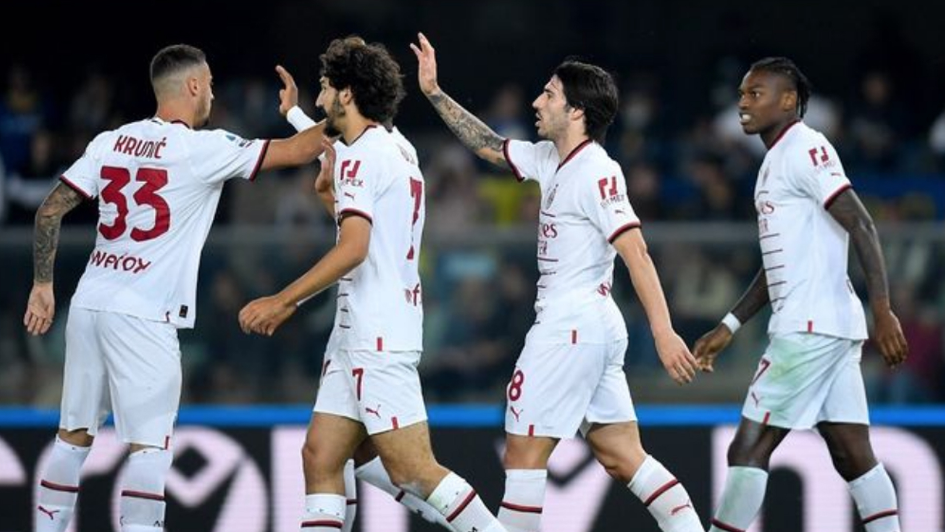 Milan, Krunic, Adli, Tonali e Leao.