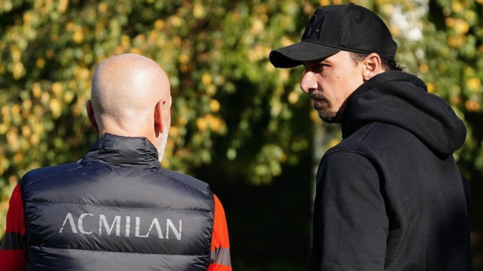 Verso Roma Milan, Zlatan Ibrahimovic a fianco di Stefano Pioli