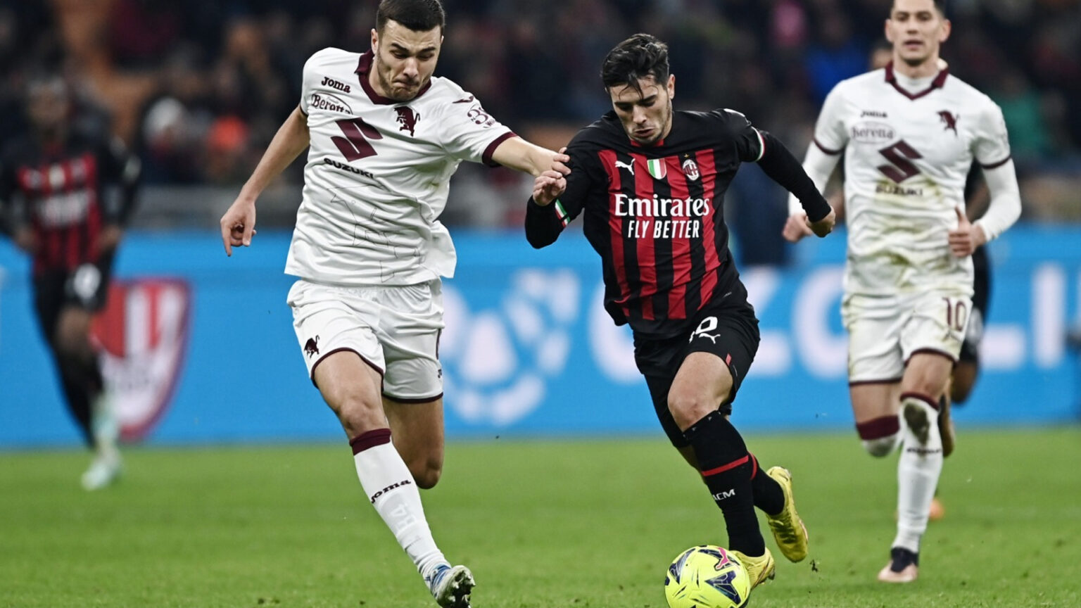 Brahim Diaz durante Milan-Torino di Coppa Italia.