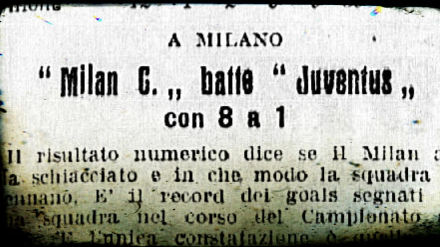 14 gennaio 1912, Milan-Juventus 8-1