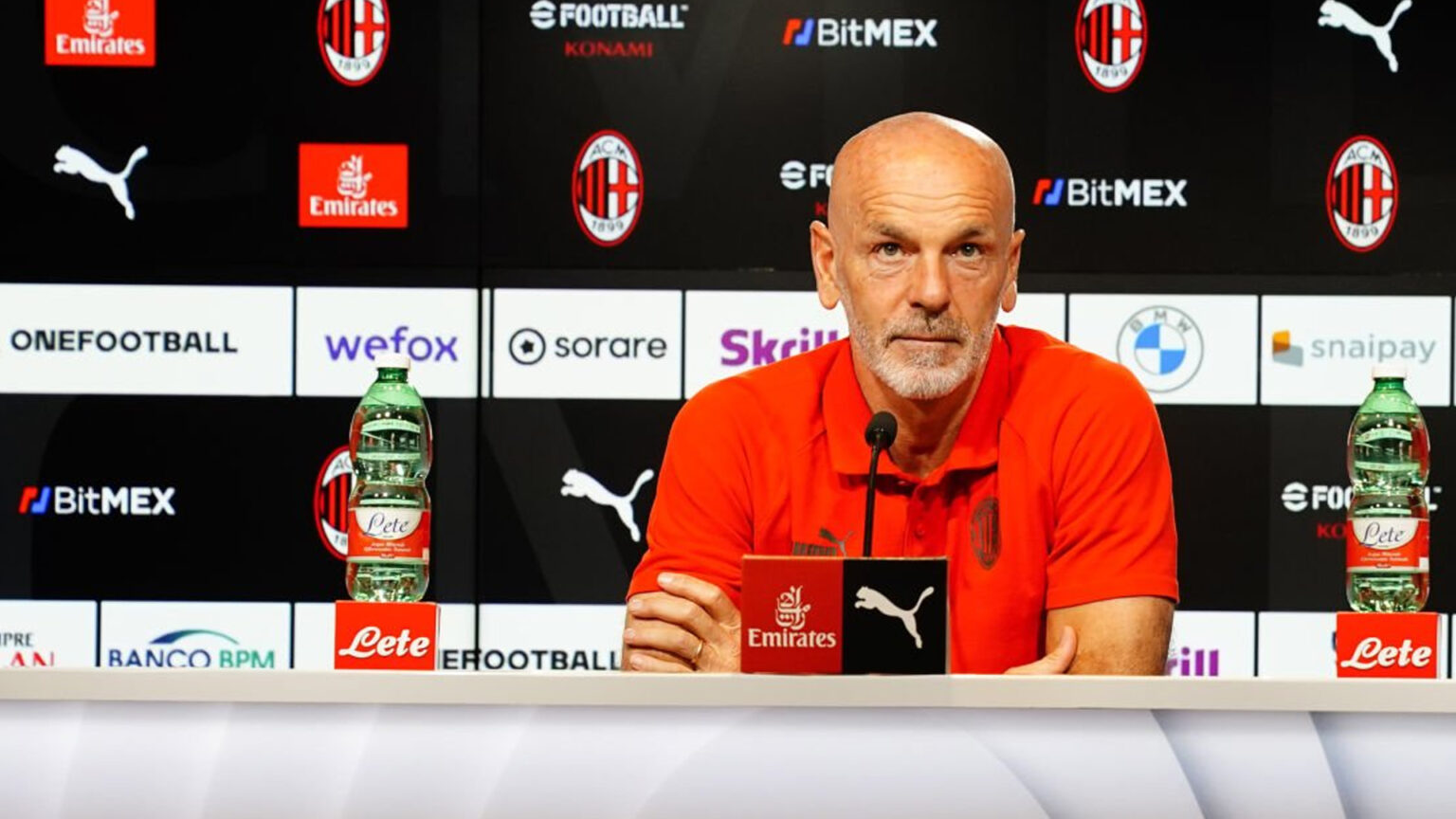 Milan, Pioli in conferenza stampa