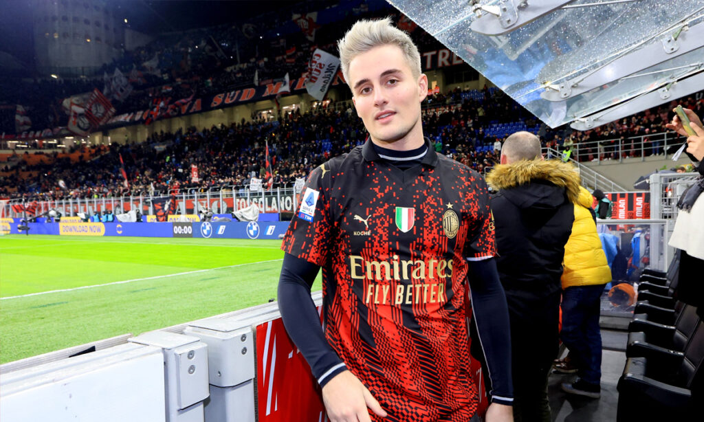 Milan, boom di vendite per la quarta maglia: online è già sold out Luis Freitag a bordocampo durante Milan-Atalanta