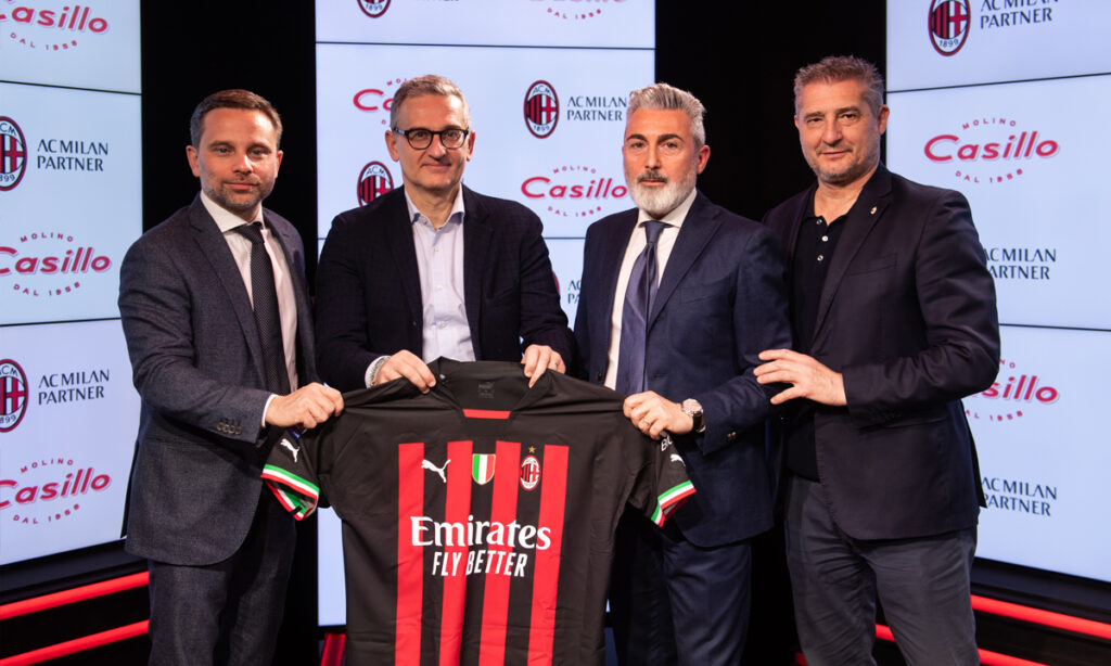 Milan e Molino Casillo, una nuova partnership tra eccellenze italiane nel mondo AC Milan e Molino Casillo: una nuova partnership tra eccellenze italiane nel mondo. (Credit: AC Milan)