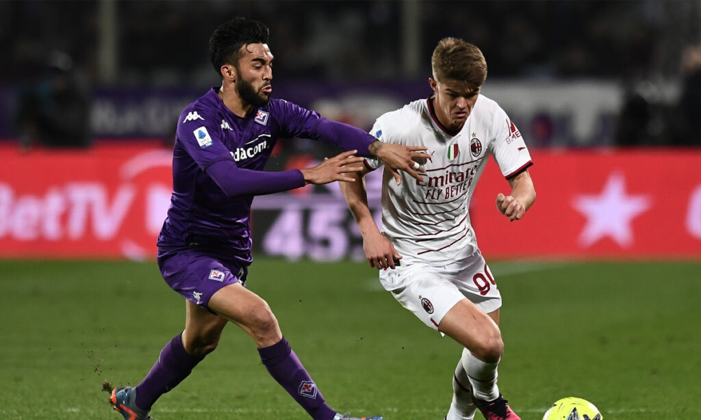 De Ketelaere in azione durante Fiorentina-Milan. (Credit: Image Photo Agency)