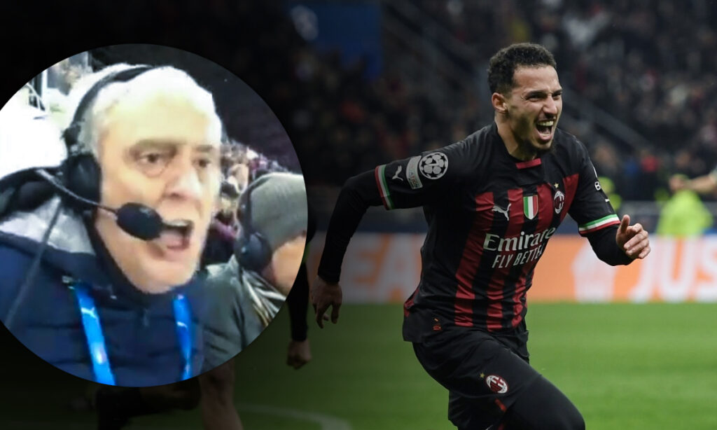 Francesco Repice e l'urlo al gol di Bennacer contro il Napoli