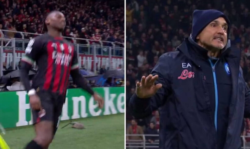 Leao rompe la bandierina, Spalletti si infuria