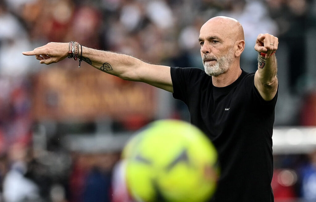 Il tecnico del Milan Stefano Pioli e la soluzione senza Leao. (Credit: Image Photo Agency)