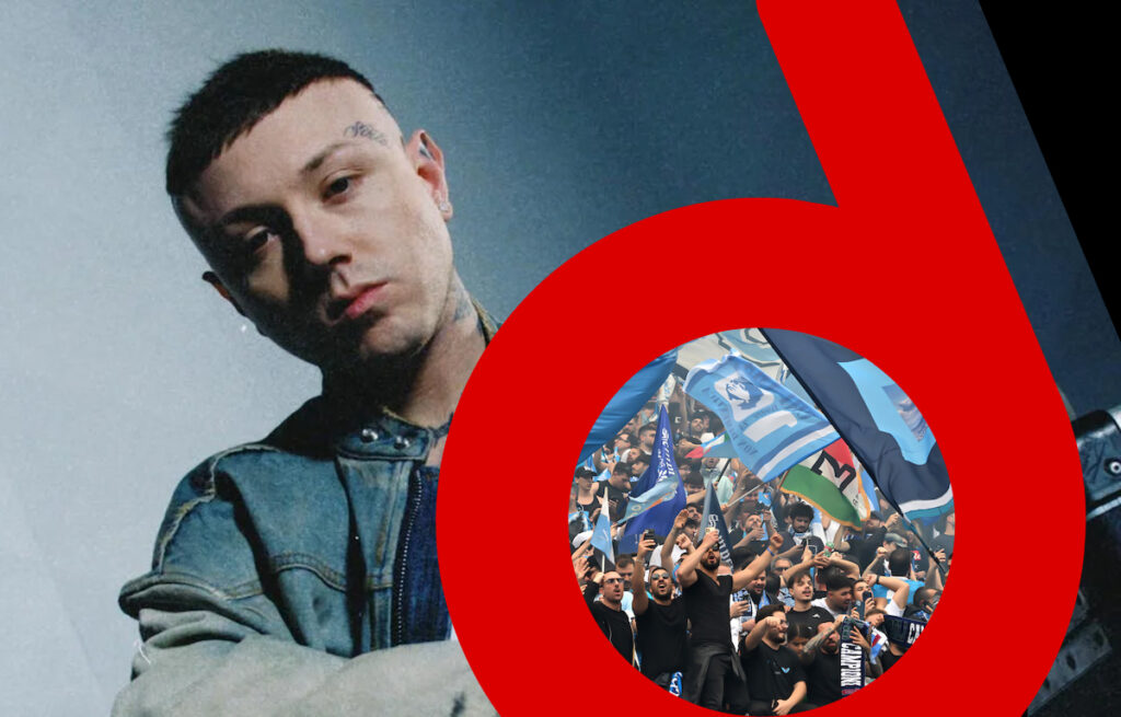 Lazza cori contro i tifosi del Napoli.