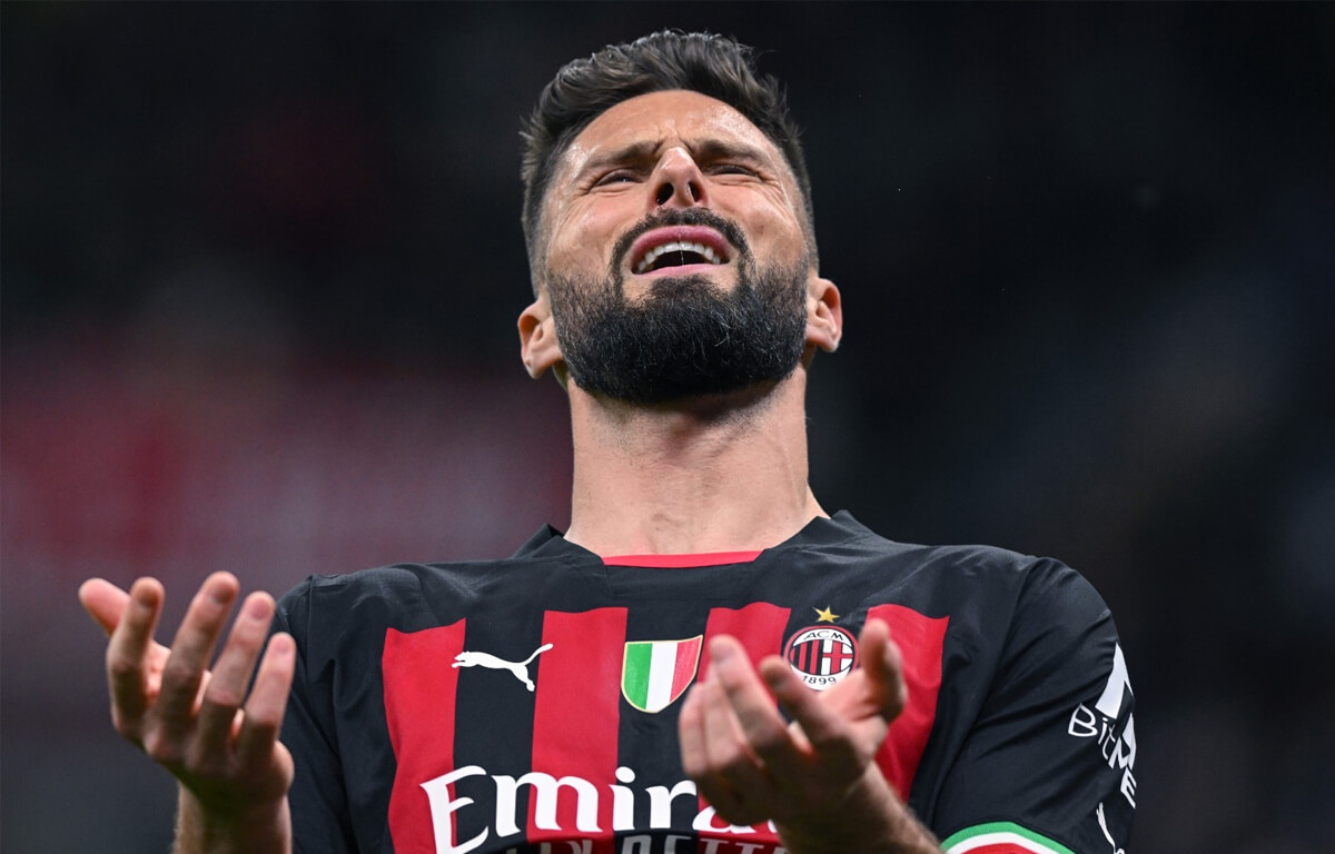 Olivier Giroud durante Milan-Cremonese. (Credit: Image Photo Agency)