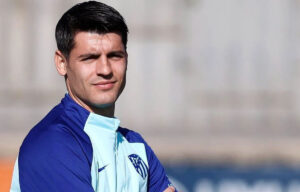 Il centravanti spagnolo dell'Atletico Madrid Alvaro Morata.