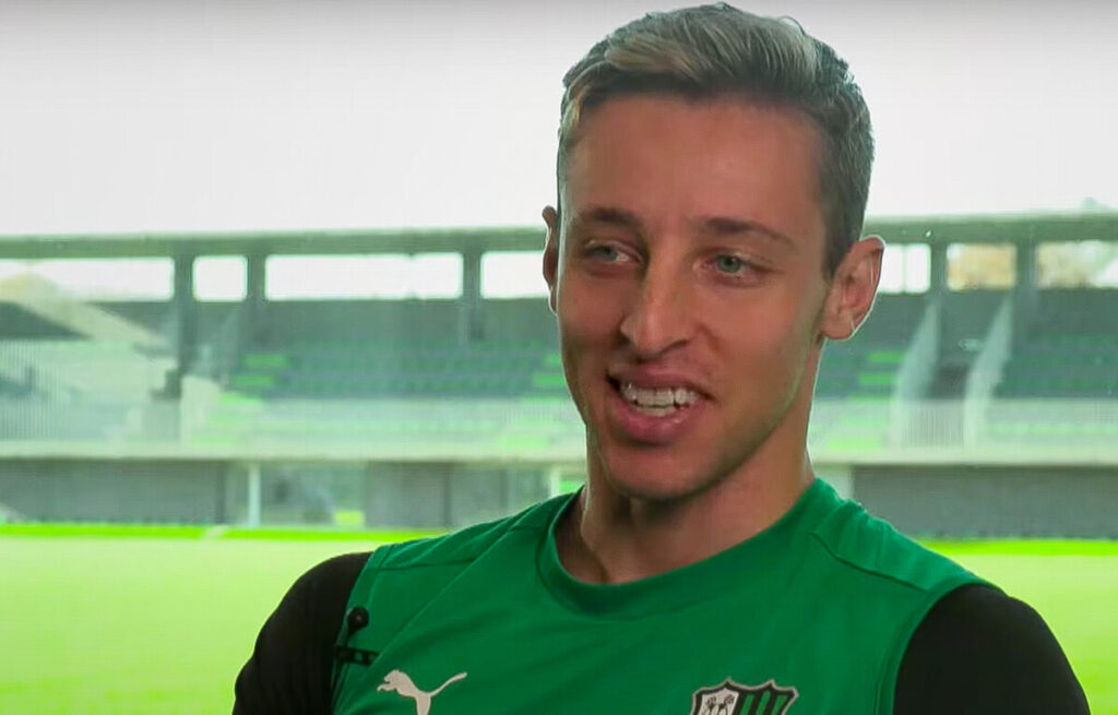 Il centrocampista del Sassuolo, classe 1999, Davide Frattesi.