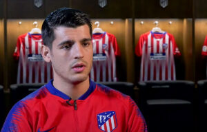 L'attaccante dell'Atletico Madrid Alvaro Morata, obiettivo di mercato del Milan.