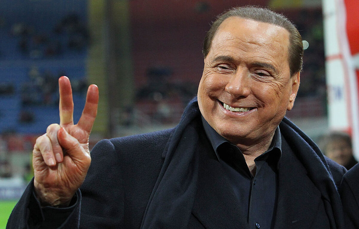 L'ex Presidente del Milan Silvio Berlusconi.