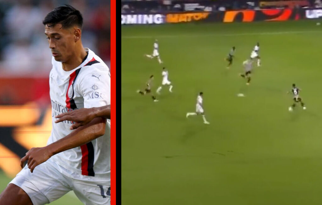 Tjiiani Reijnders, tra i rossoneri il migliore in campo contro la Juventus.