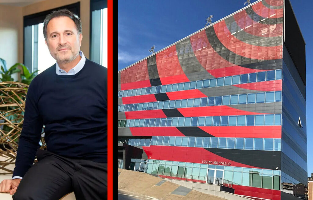 Cessione Milan, Gerry Cardinale, numero uno di RedBird e la sede rossonera di Casa Milan.