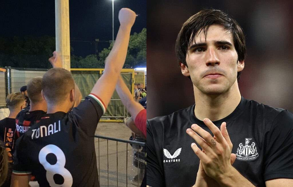 Milan, Donnarumma fischiato e Tonali osannato I cori per Sandro Tonali dai tifosi del Newcastle e quelli del Milan