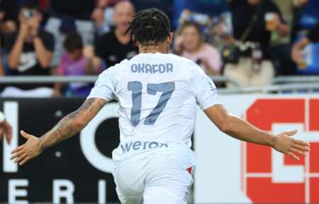 Milan Okafor in gol a Cagliari