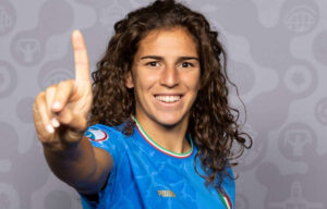 Valentina Bergamaschi con la maglia della nazionale azzurra
