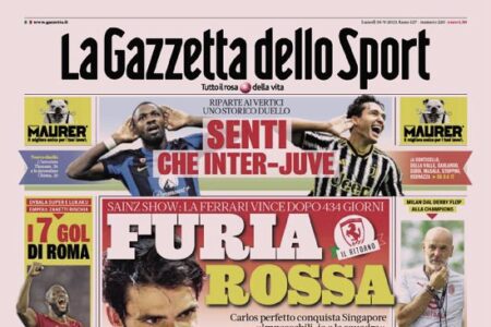 Gazzetta dello Sport lunedì 18 settembre 2023