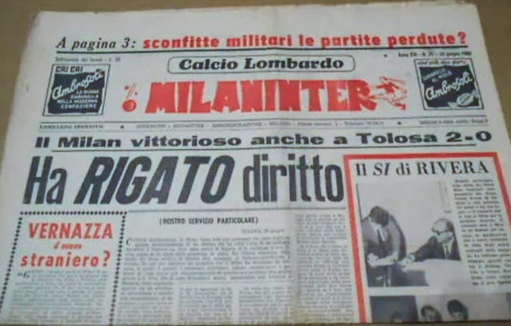 Il primo settimanale, MilanInter, che scrisse le pagelle di una partita