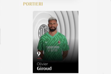 Milan, sul sito ufficiale Olivier Giroud cambia ruolo