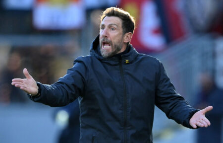 Di Francesco: «Milan? Momento difficile, i tifosi saranno vicini» Il tecnico del Frosinone Eusebio Di Francesco
