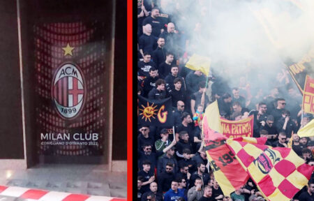 Tifosi del Lecce deridono il Milan Club Corigliano d’Otranto. Il motivo Lecce Milan messaggio Milan Club Corigliano d'Otranto