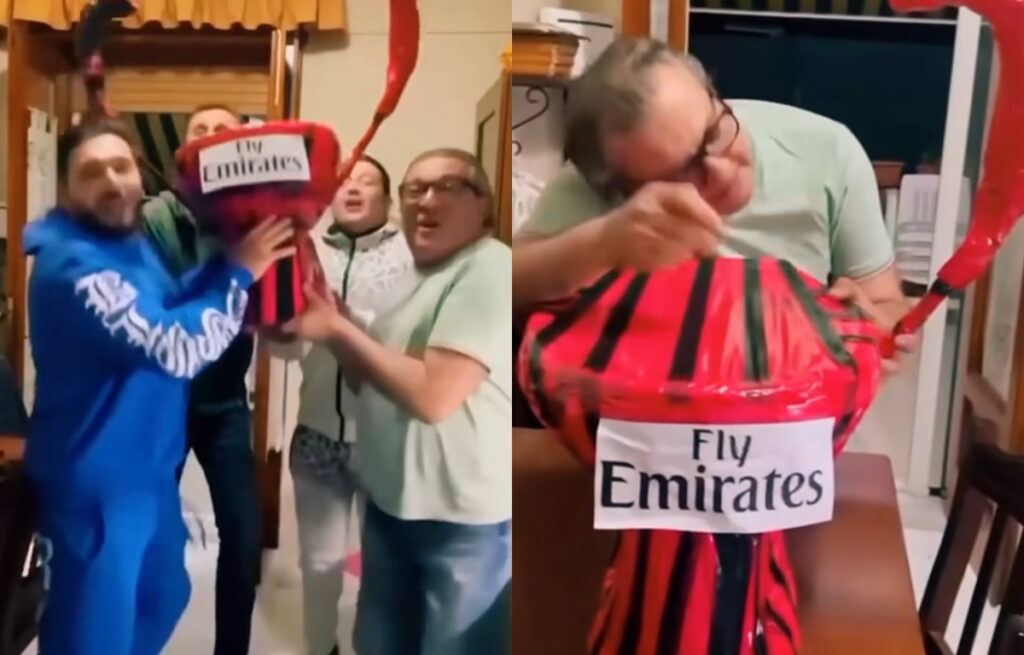 tifosi napoletani deridono il milan