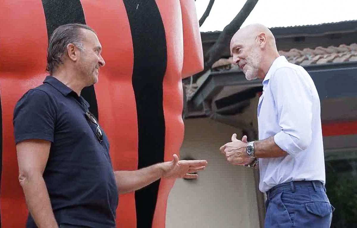 Cardinale e Pioli a Milanello