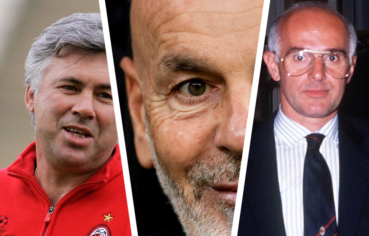 Carlo Ancelotti Stefano Pioli Arrigo Sacchi Milan