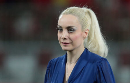 Marta Fascina abito blu