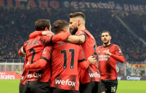Milan esultanza dopo gol con il Sassuolo di Pulisic