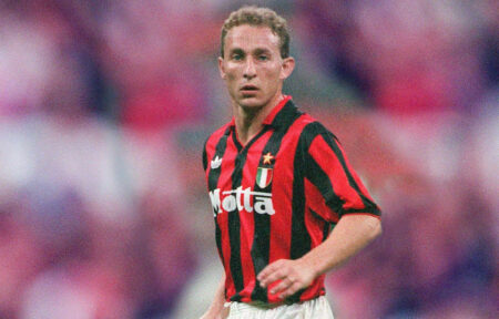 Papin con la maglia del Milan 1992 1993