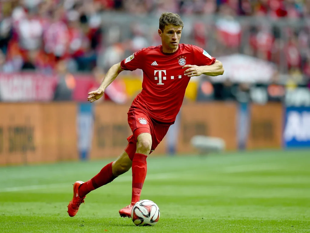 Thomas Muller in azione con la maglia del Bayern Monaco