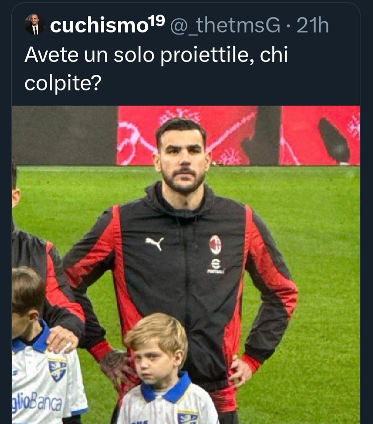 tweet proiettile figlio fedez theo hernandez