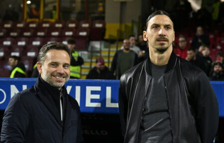 Milan, Giorgio Furlani, Zlatan Ibrahimovic lavora in team: la frecciata a Maldini Milan Giorgio Furlani e Zlatan Ibra bordocampo Salerno Fonseca a Milanello