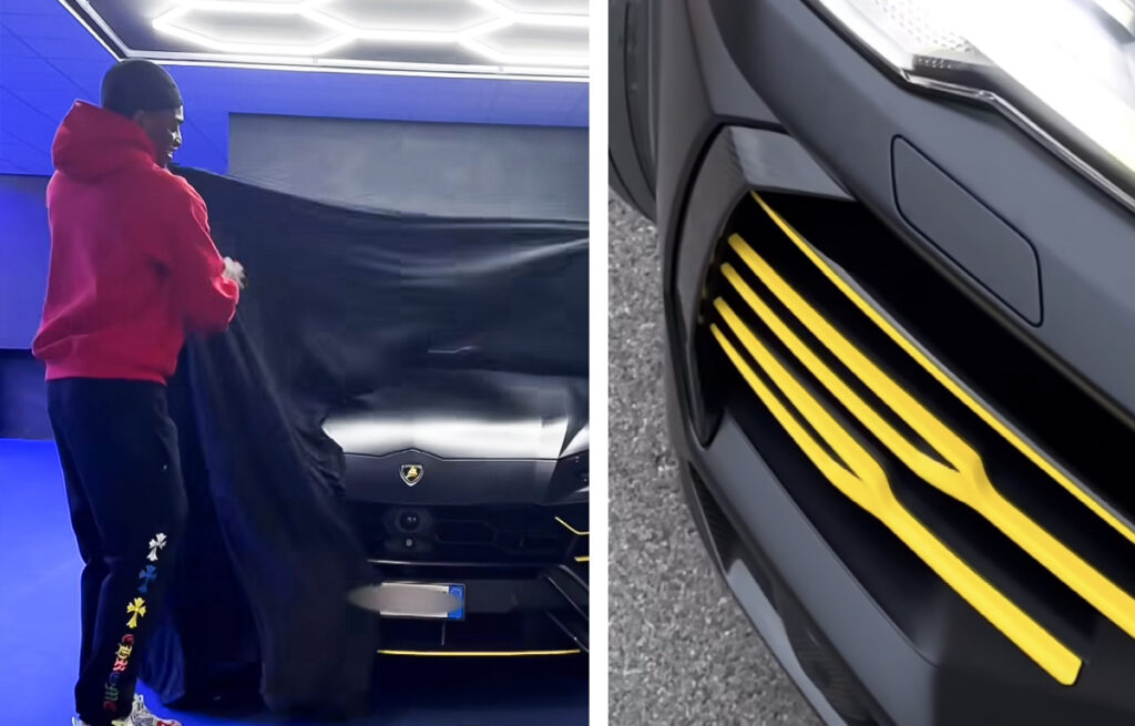 La nuova Lamborghini di Rafa Leao personalizzata