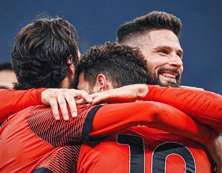 Milan, Olivier Giroud e Theo Hernandez inseriti nel miglior 11 dell'ultima giornata di Serie A