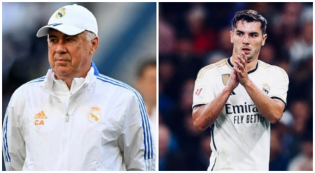 Milan, Carlo Ancelotti applaude Brahim Diaz Milan, Carlo Ancelotti applaude Brahim Diaz