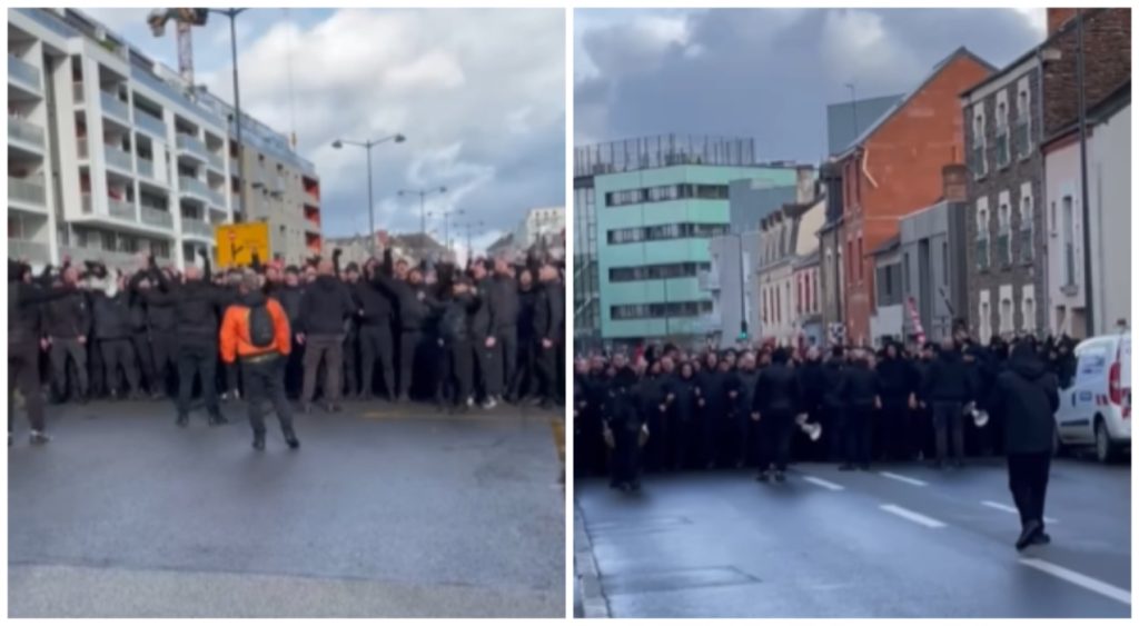 VIDEO - Verso Rennes-Milan: la Curva Sud in corteo verso lo stadio