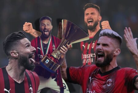 Foto pezzo addio Giroud Milan shevchenko
