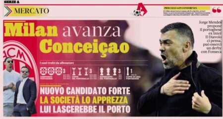 Panchina Milan, Gerry Cardinale ha scelto: ora tutto su Sergio Conceicao panchina milan conceicao